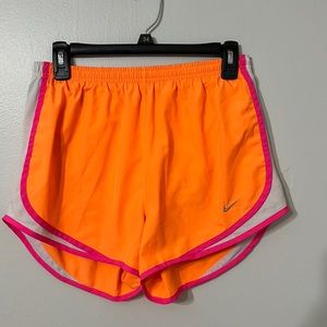 Nike Dri Fit Neon Orange Running Short Size Medium